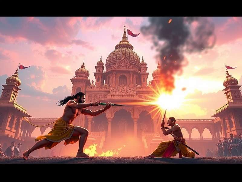 Divine Temple Warrior gameplay screenshot showing temple environment